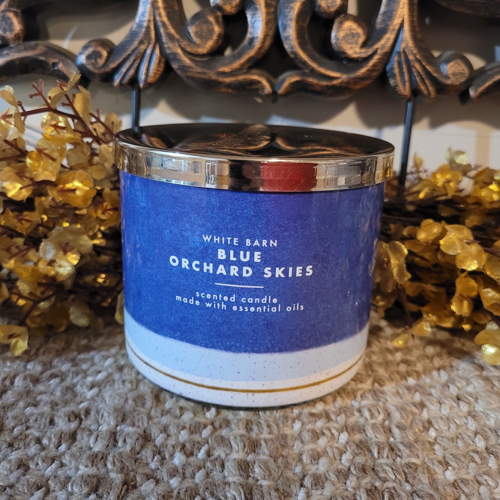 Blue Orchard Skies - White Barn/Bath And Body Works 3-Wick Candle
